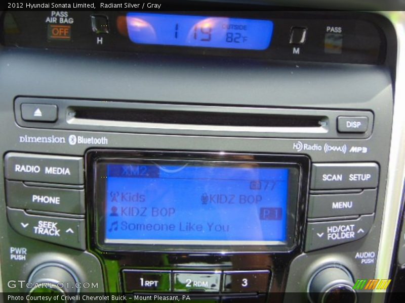 Radiant Silver / Gray 2012 Hyundai Sonata Limited