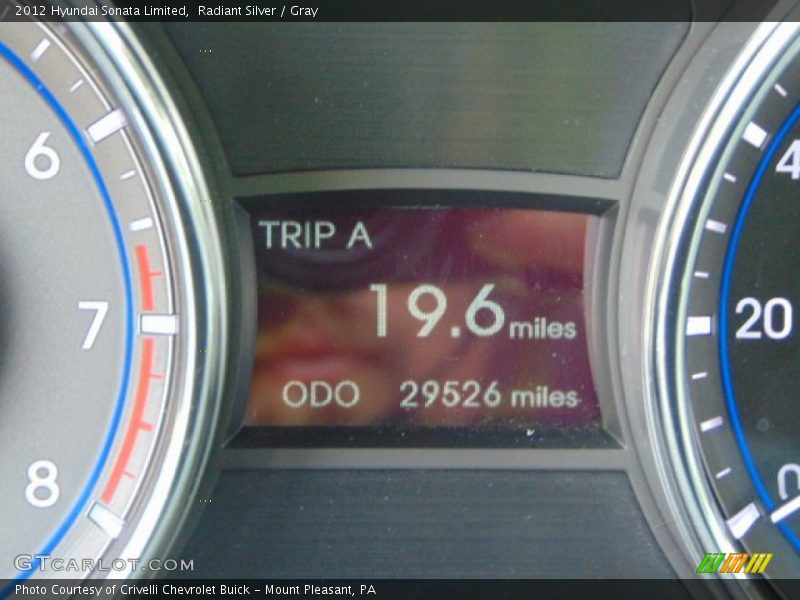 Radiant Silver / Gray 2012 Hyundai Sonata Limited