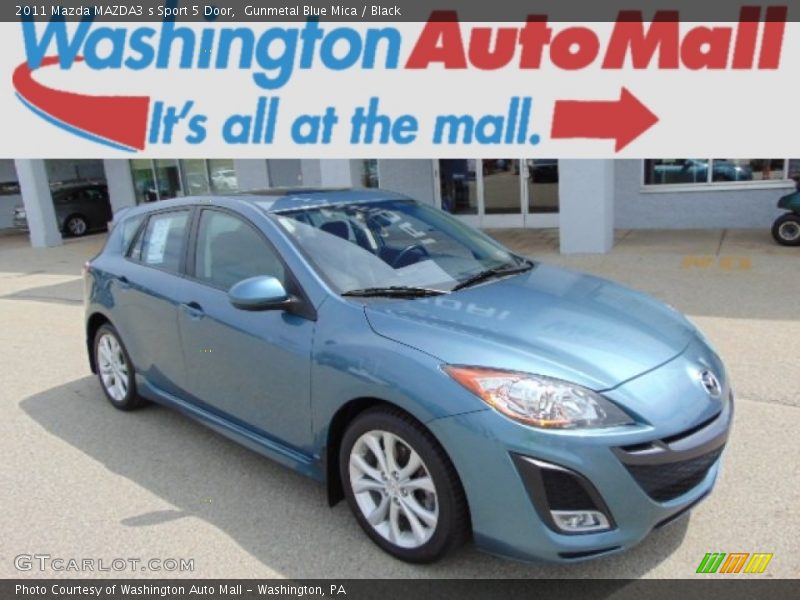 Gunmetal Blue Mica / Black 2011 Mazda MAZDA3 s Sport 5 Door