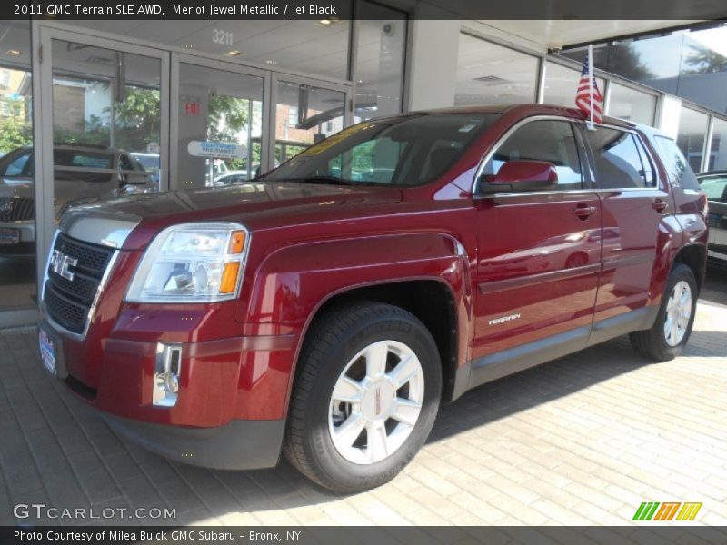 Merlot Jewel Metallic / Jet Black 2011 GMC Terrain SLE AWD