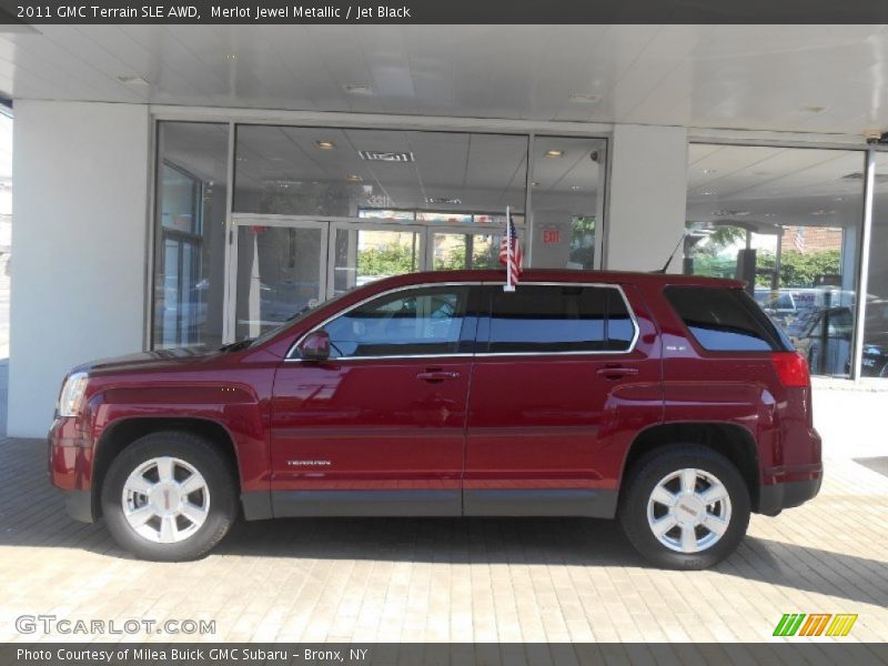 Merlot Jewel Metallic / Jet Black 2011 GMC Terrain SLE AWD