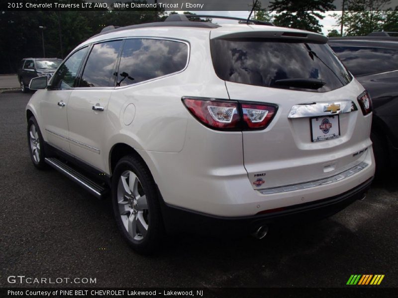 White Diamond Tricoat / Ebony 2015 Chevrolet Traverse LTZ AWD