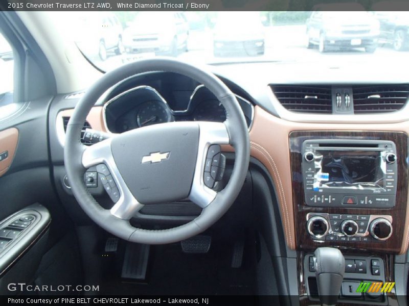 White Diamond Tricoat / Ebony 2015 Chevrolet Traverse LTZ AWD