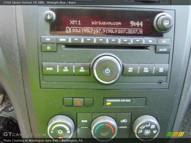 Midnight Blue / Black 2009 Saturn Outlook XE AWD