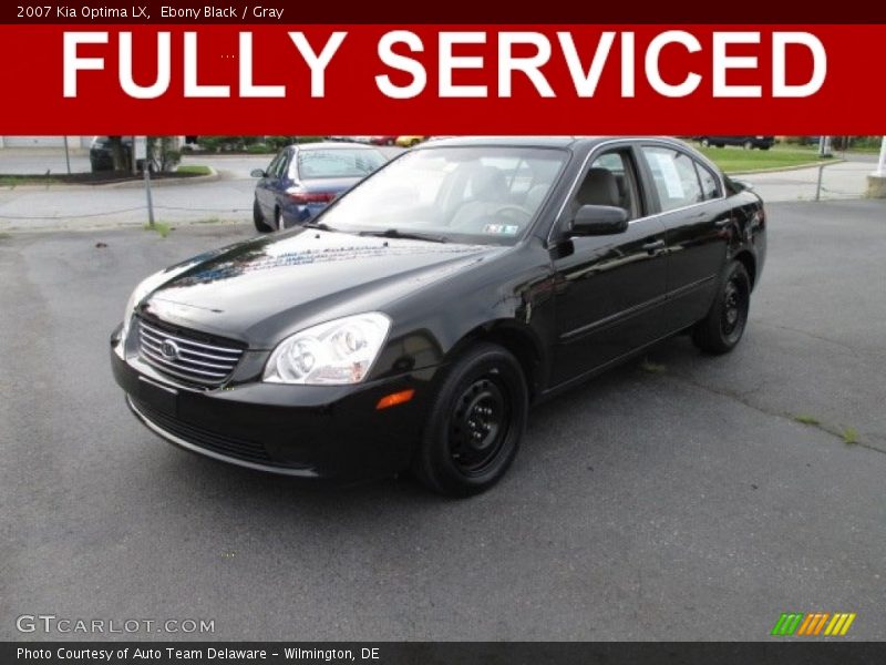 Ebony Black / Gray 2007 Kia Optima LX