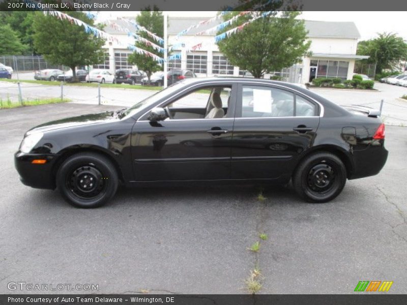 Ebony Black / Gray 2007 Kia Optima LX