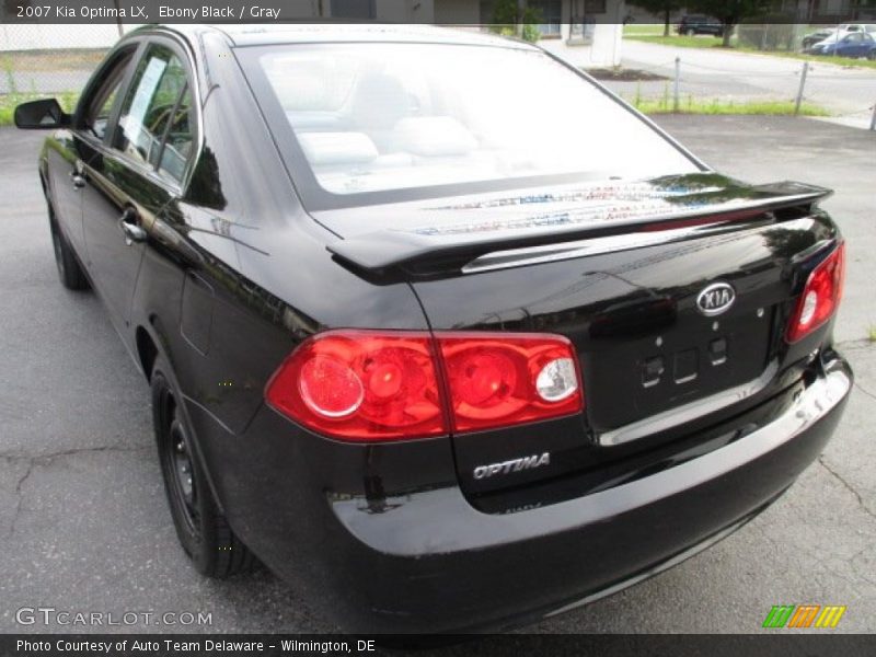 Ebony Black / Gray 2007 Kia Optima LX