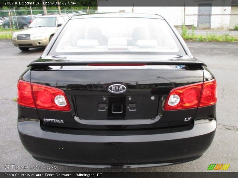 Ebony Black / Gray 2007 Kia Optima LX