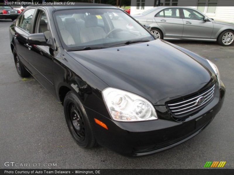 Ebony Black / Gray 2007 Kia Optima LX