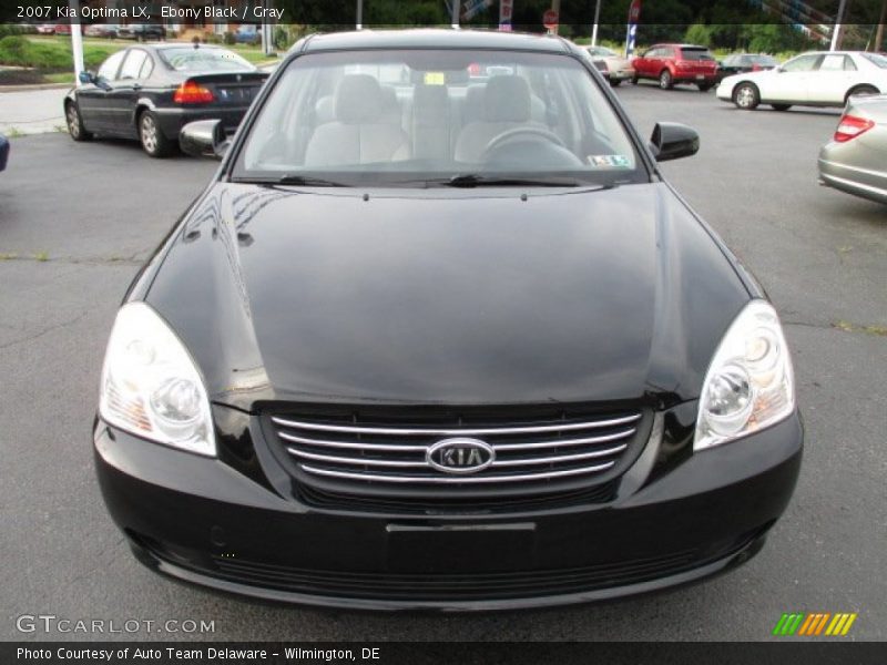 Ebony Black / Gray 2007 Kia Optima LX