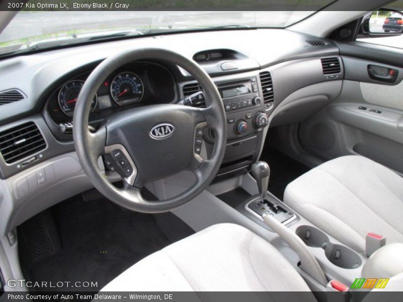 Ebony Black / Gray 2007 Kia Optima LX