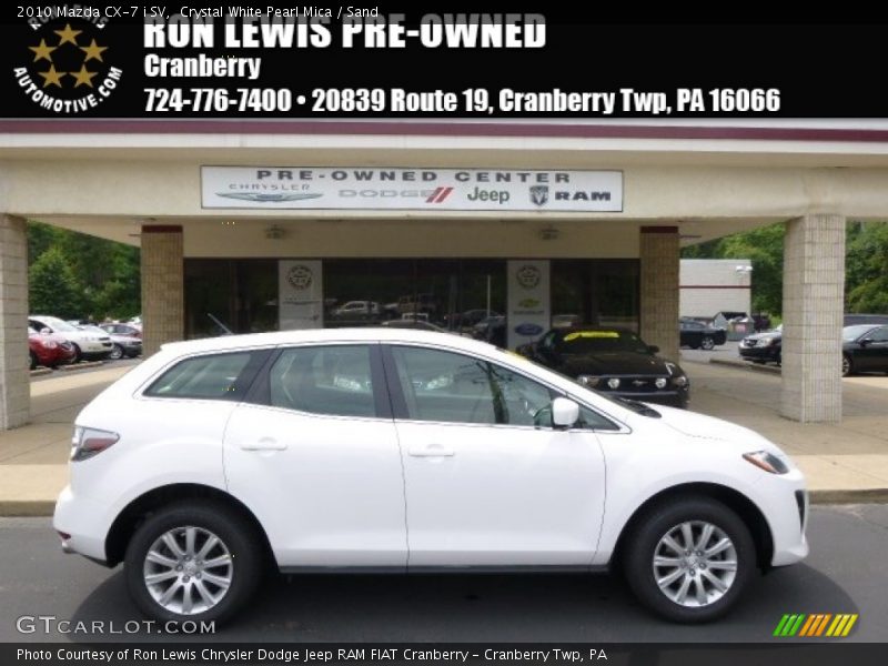 Crystal White Pearl Mica / Sand 2010 Mazda CX-7 i SV