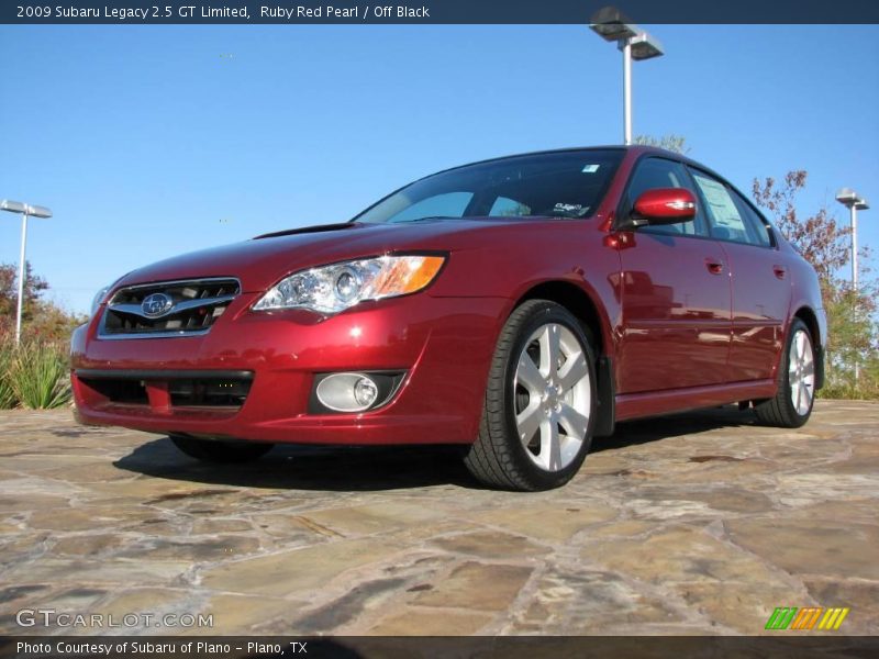 Ruby Red Pearl / Off Black 2009 Subaru Legacy 2.5 GT Limited