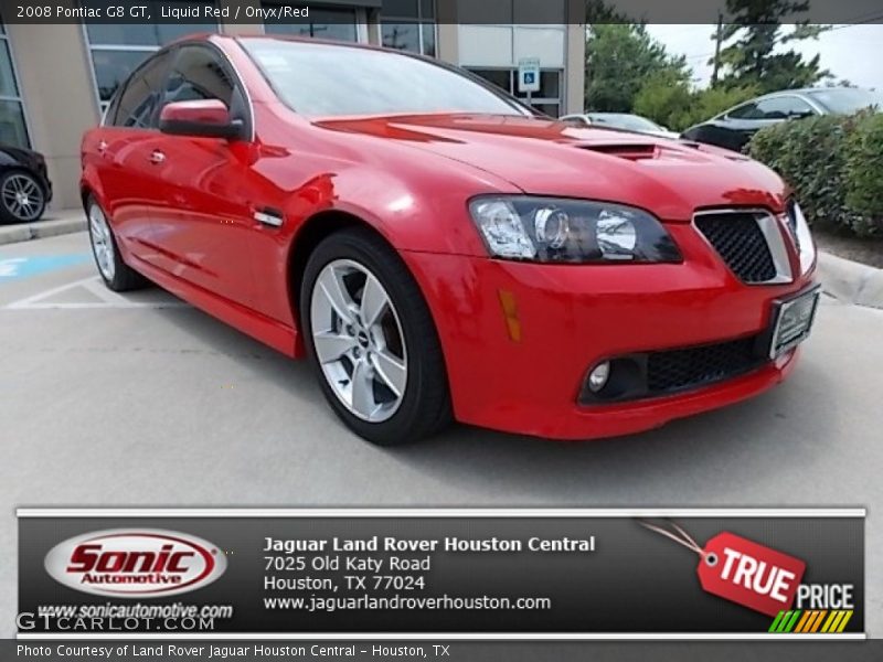 Liquid Red / Onyx/Red 2008 Pontiac G8 GT