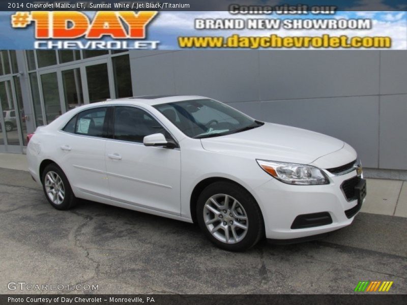 Summit White / Jet Black/Titanium 2014 Chevrolet Malibu LT