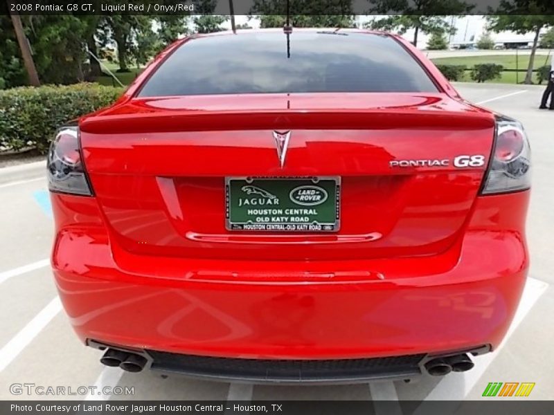 Liquid Red / Onyx/Red 2008 Pontiac G8 GT