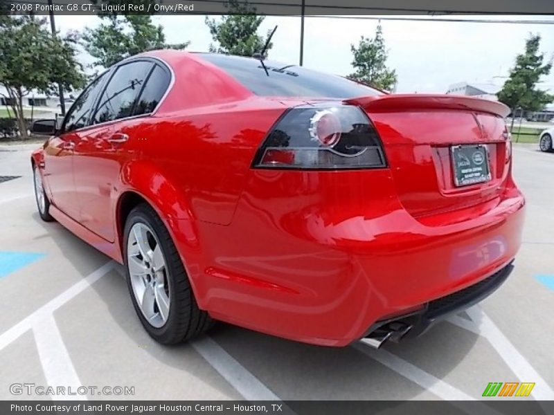 Liquid Red / Onyx/Red 2008 Pontiac G8 GT