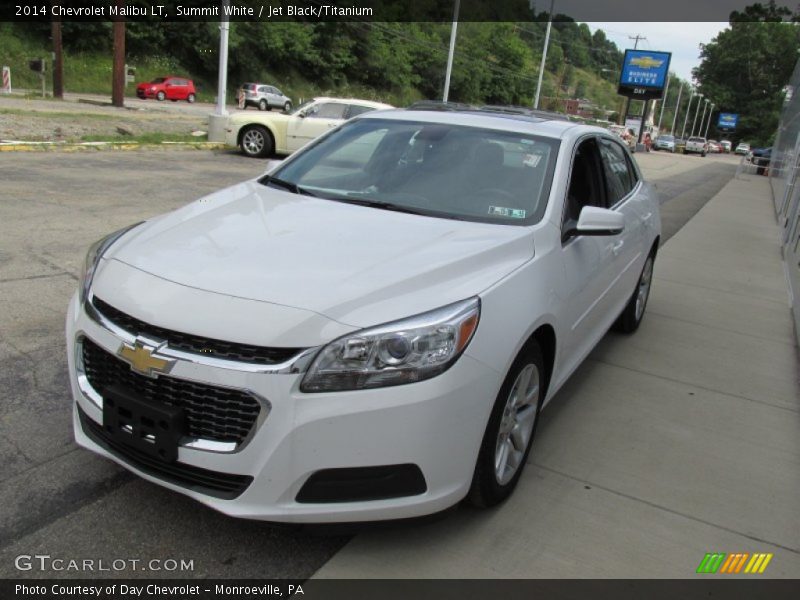 Summit White / Jet Black/Titanium 2014 Chevrolet Malibu LT