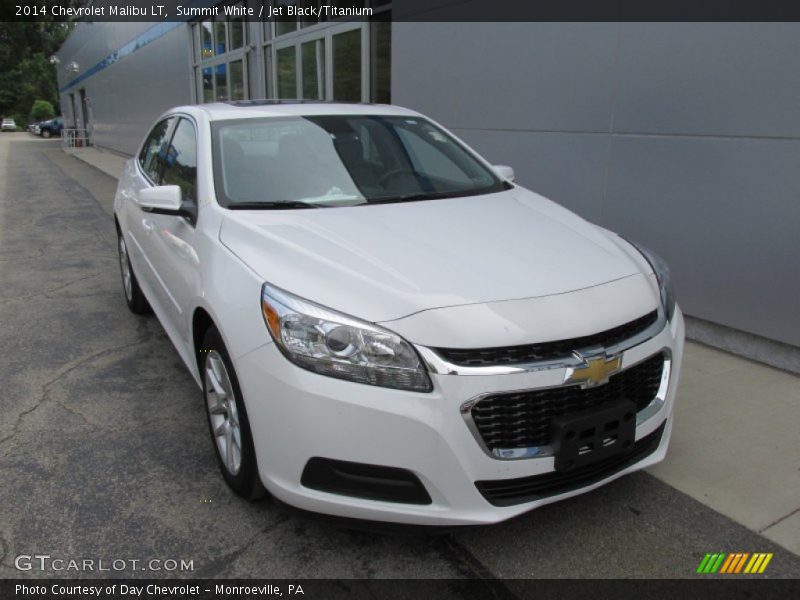 Summit White / Jet Black/Titanium 2014 Chevrolet Malibu LT