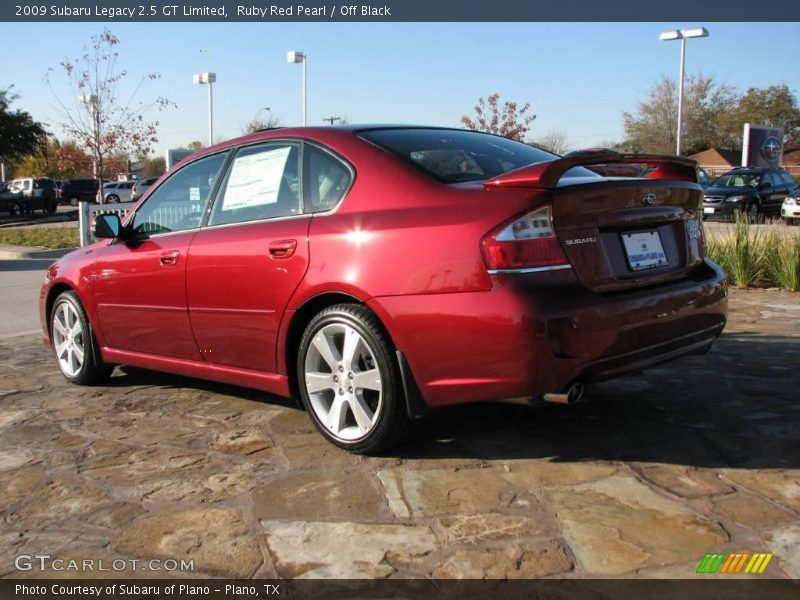 Ruby Red Pearl / Off Black 2009 Subaru Legacy 2.5 GT Limited