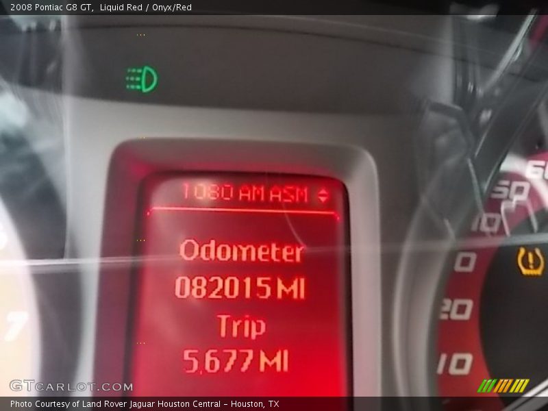 Liquid Red / Onyx/Red 2008 Pontiac G8 GT
