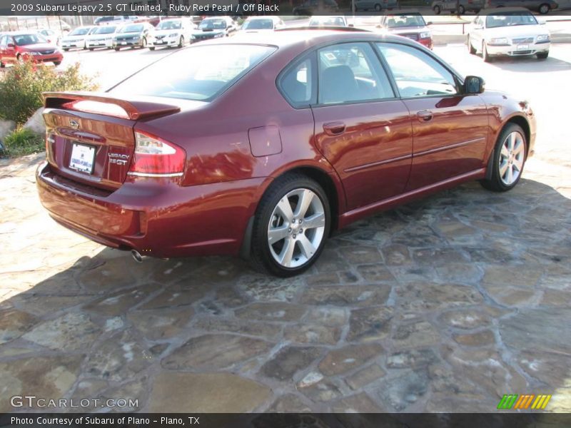 Ruby Red Pearl / Off Black 2009 Subaru Legacy 2.5 GT Limited