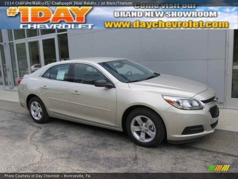 Champagne Silver Metallic / Jet Black/Titanium 2014 Chevrolet Malibu LS