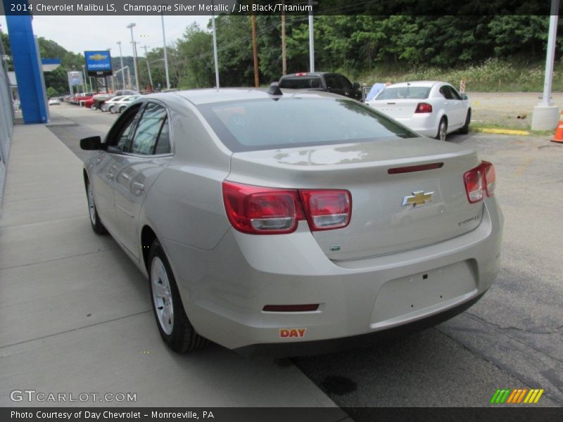 Champagne Silver Metallic / Jet Black/Titanium 2014 Chevrolet Malibu LS