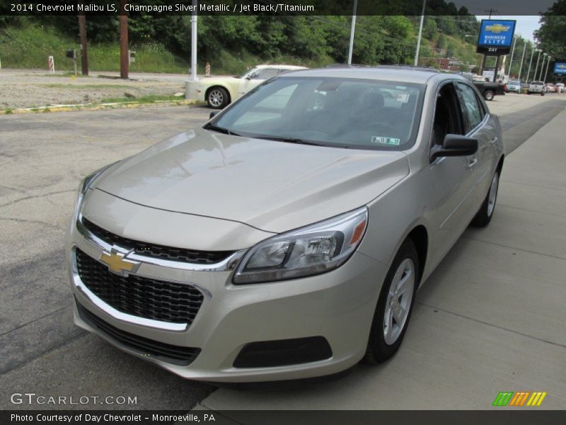 Champagne Silver Metallic / Jet Black/Titanium 2014 Chevrolet Malibu LS