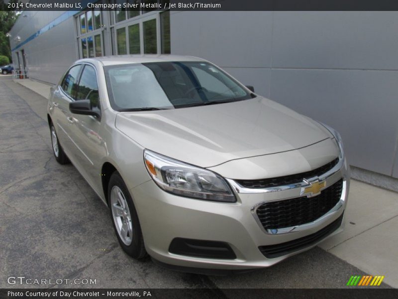 Champagne Silver Metallic / Jet Black/Titanium 2014 Chevrolet Malibu LS