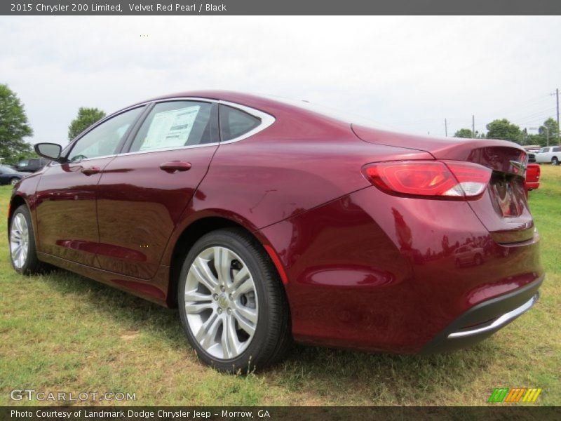 Velvet Red Pearl / Black 2015 Chrysler 200 Limited