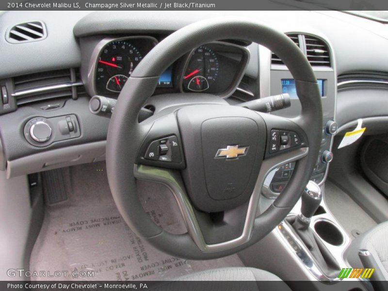 Champagne Silver Metallic / Jet Black/Titanium 2014 Chevrolet Malibu LS