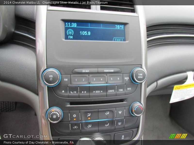 Champagne Silver Metallic / Jet Black/Titanium 2014 Chevrolet Malibu LS