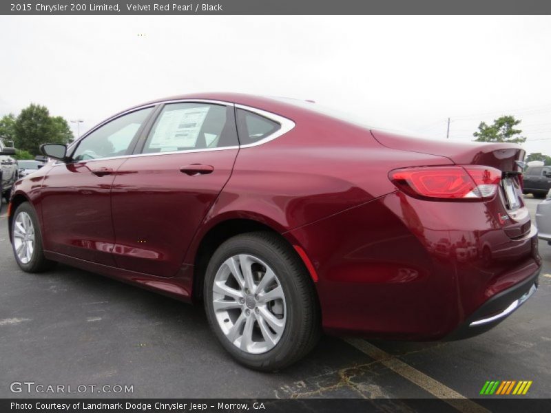 Velvet Red Pearl / Black 2015 Chrysler 200 Limited