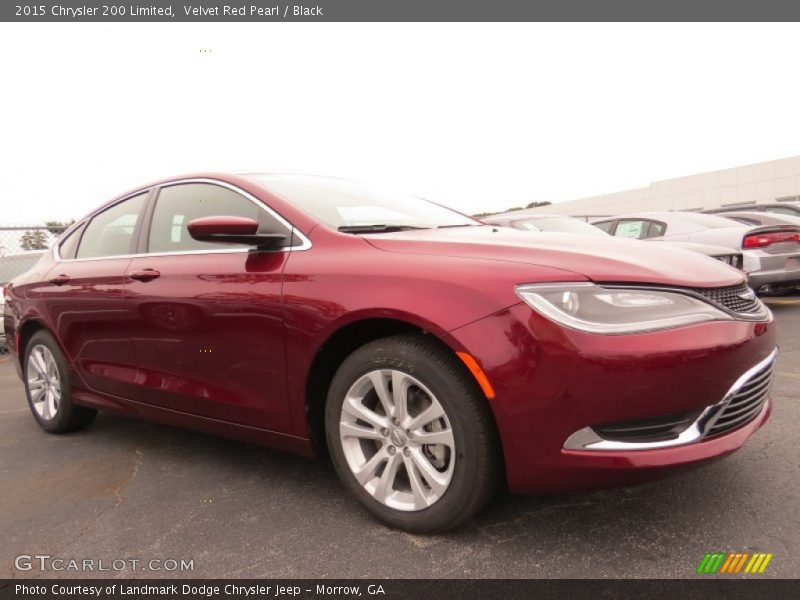 Velvet Red Pearl / Black 2015 Chrysler 200 Limited