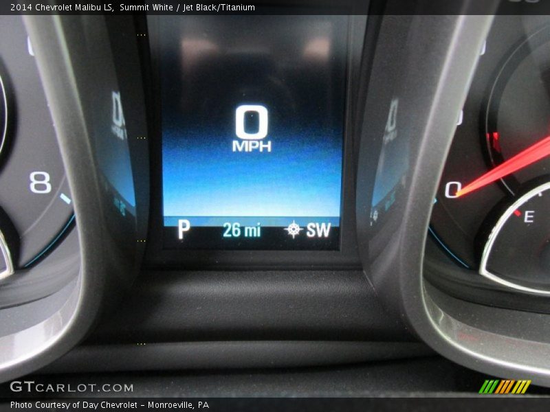 Summit White / Jet Black/Titanium 2014 Chevrolet Malibu LS
