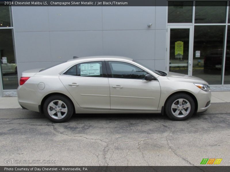 Champagne Silver Metallic / Jet Black/Titanium 2014 Chevrolet Malibu LS