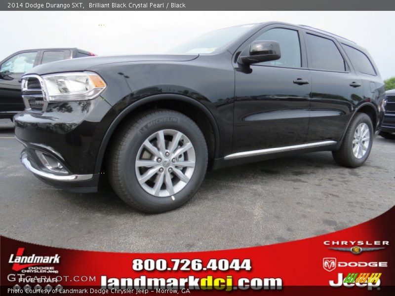 Brilliant Black Crystal Pearl / Black 2014 Dodge Durango SXT