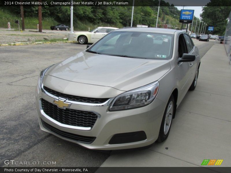 Champagne Silver Metallic / Jet Black/Titanium 2014 Chevrolet Malibu LS