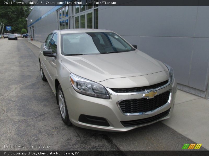 Champagne Silver Metallic / Jet Black/Titanium 2014 Chevrolet Malibu LS