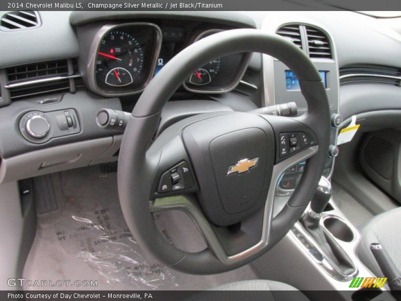 Champagne Silver Metallic / Jet Black/Titanium 2014 Chevrolet Malibu LS