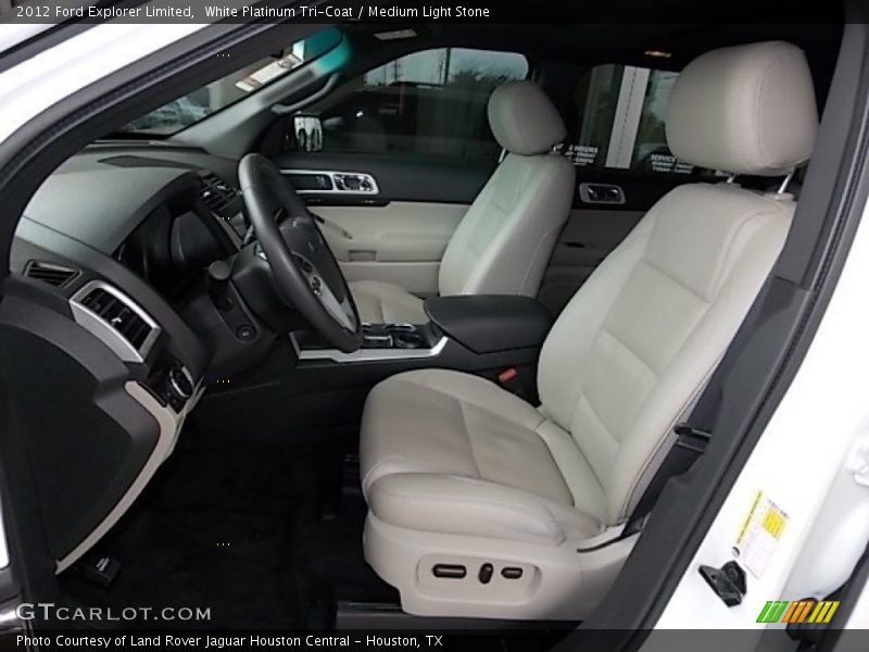 White Platinum Tri-Coat / Medium Light Stone 2012 Ford Explorer Limited