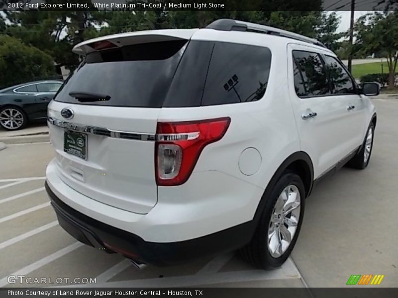 White Platinum Tri-Coat / Medium Light Stone 2012 Ford Explorer Limited