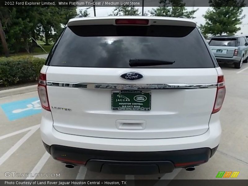 White Platinum Tri-Coat / Medium Light Stone 2012 Ford Explorer Limited