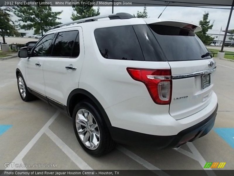 White Platinum Tri-Coat / Medium Light Stone 2012 Ford Explorer Limited