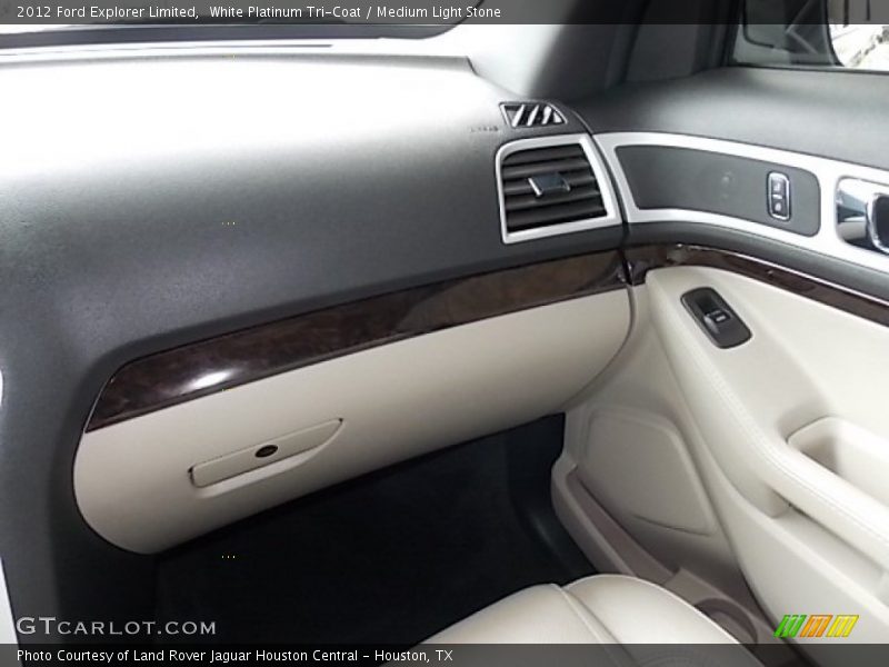 White Platinum Tri-Coat / Medium Light Stone 2012 Ford Explorer Limited