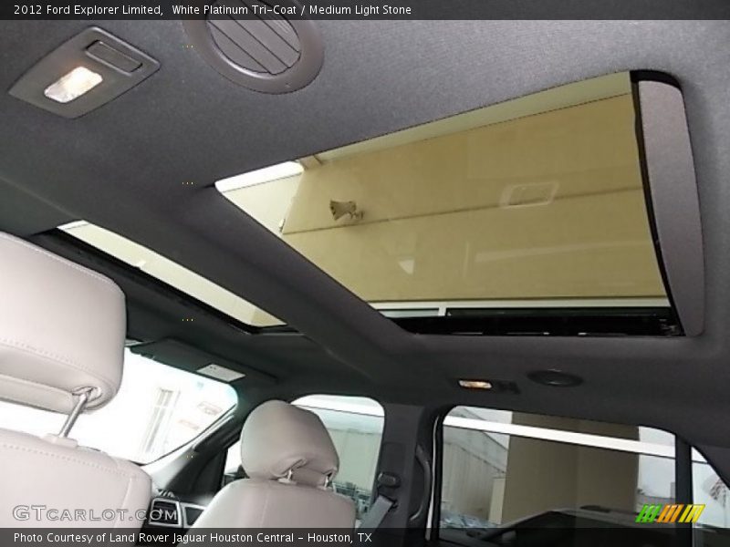White Platinum Tri-Coat / Medium Light Stone 2012 Ford Explorer Limited