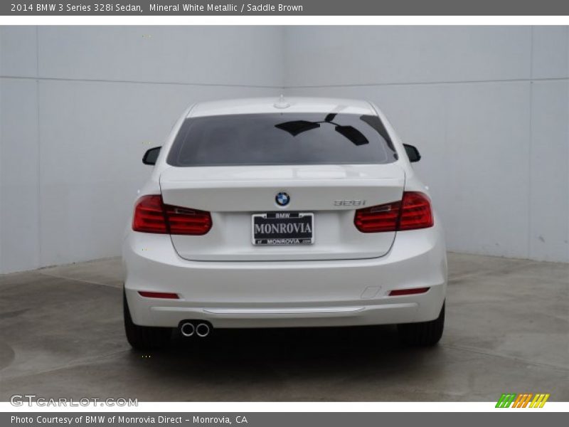 Mineral White Metallic / Saddle Brown 2014 BMW 3 Series 328i Sedan