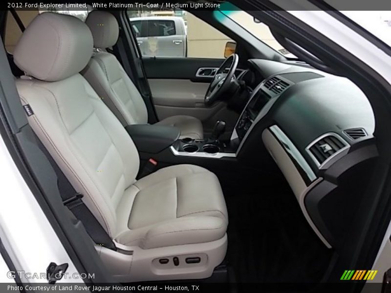 White Platinum Tri-Coat / Medium Light Stone 2012 Ford Explorer Limited