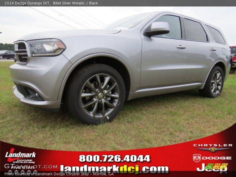Billet Silver Metallic / Black 2014 Dodge Durango SXT